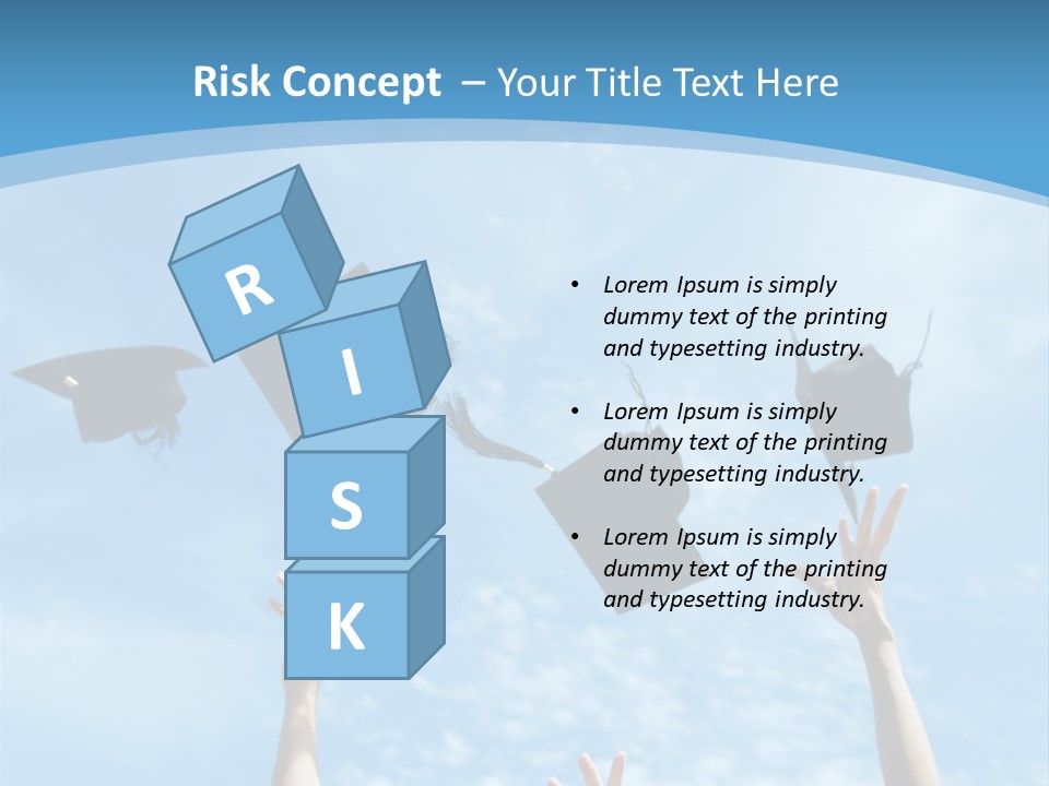 A Group Of Graduates Throwing Their Caps In The Air PowerPoint Template