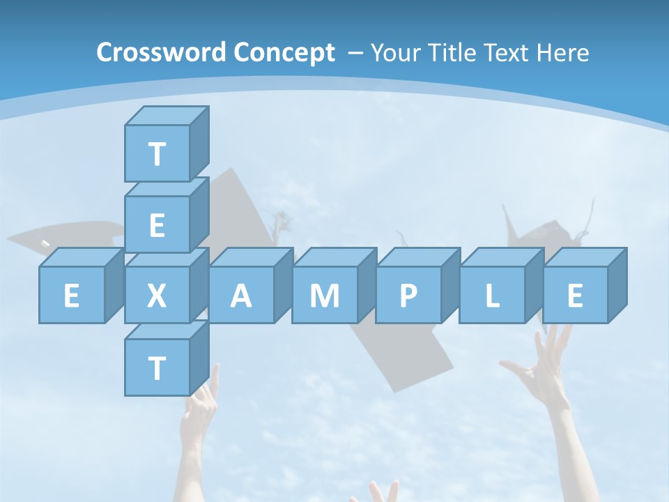 A Group Of Graduates Throwing Their Caps In The Air PowerPoint Template