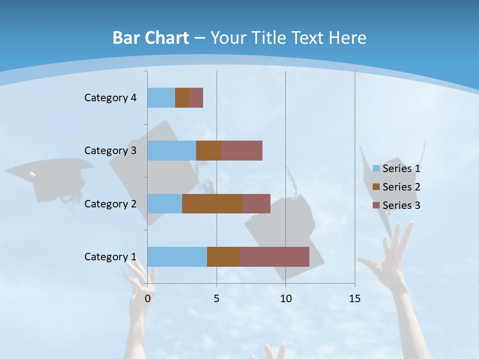 A Group Of Graduates Throwing Their Caps In The Air PowerPoint Template