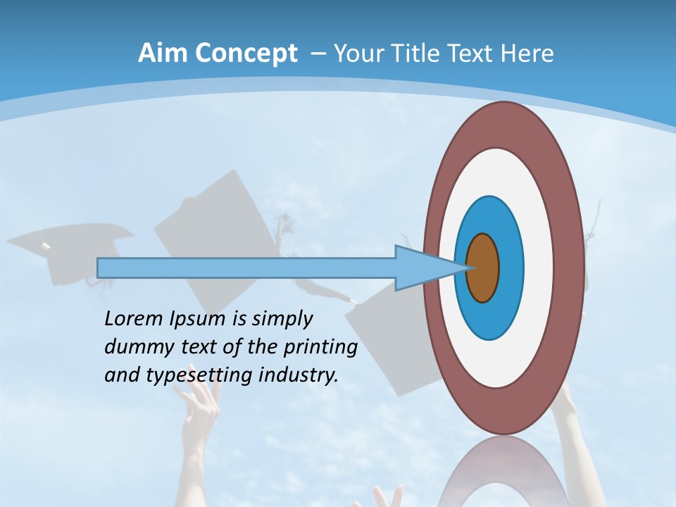 A Group Of Graduates Throwing Their Caps In The Air PowerPoint Template