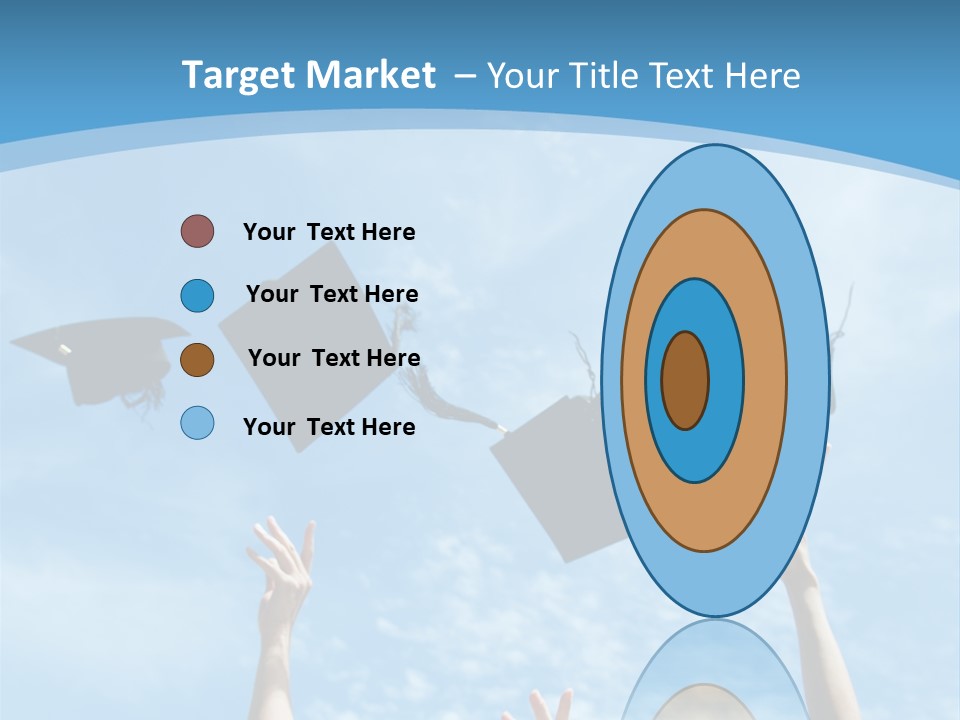 A Group Of Graduates Throwing Their Caps In The Air PowerPoint Template