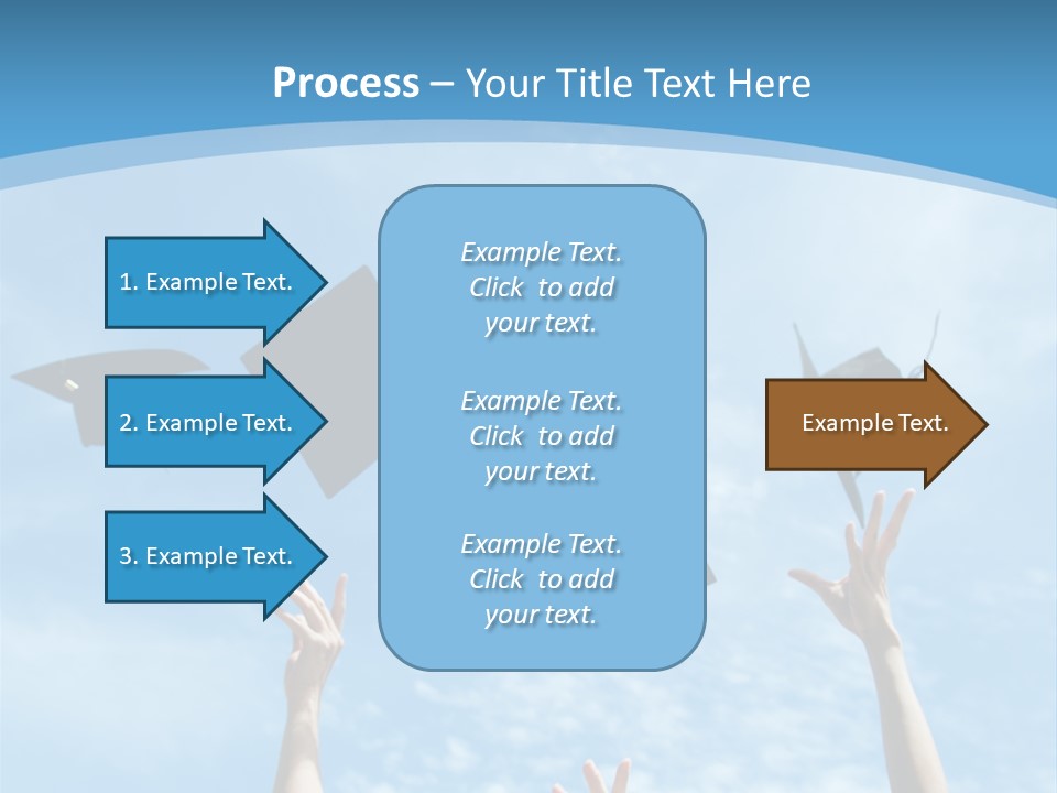 A Group Of Graduates Throwing Their Caps In The Air PowerPoint Template
