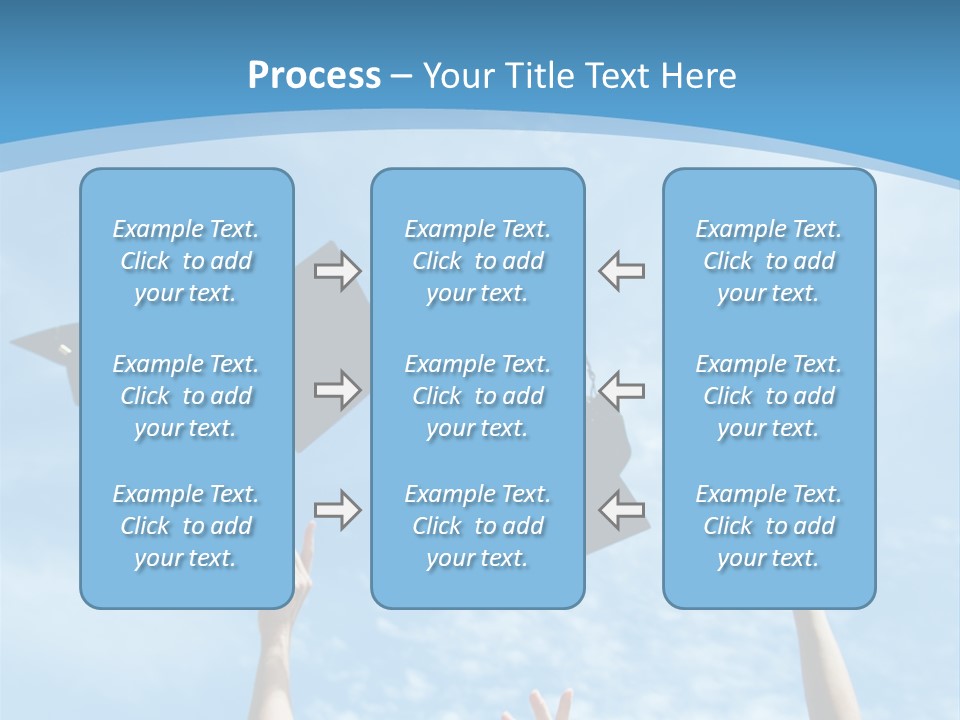 A Group Of Graduates Throwing Their Caps In The Air PowerPoint Template
