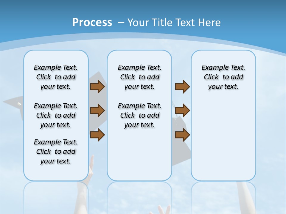 A Group Of Graduates Throwing Their Caps In The Air PowerPoint Template