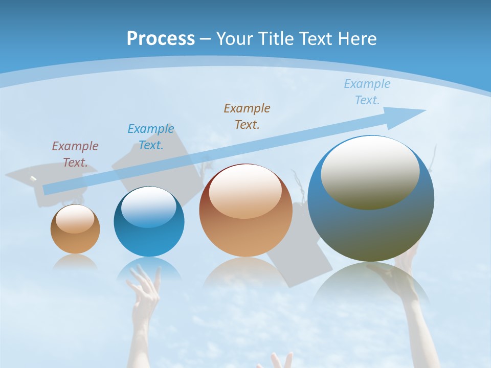 A Group Of Graduates Throwing Their Caps In The Air PowerPoint Template