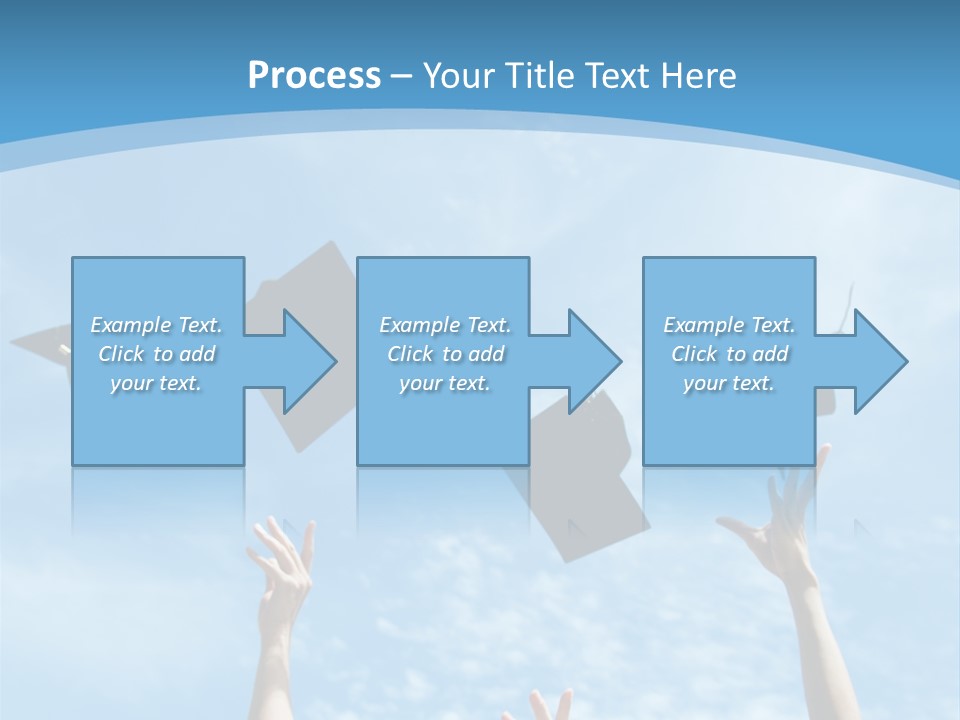 A Group Of Graduates Throwing Their Caps In The Air PowerPoint Template