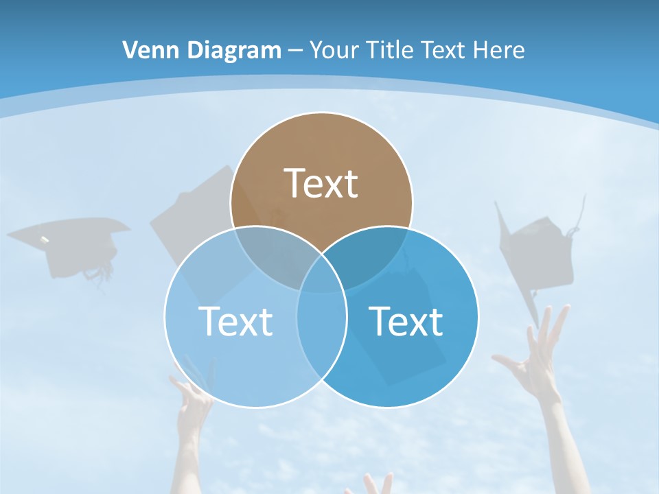 A Group Of Graduates Throwing Their Caps In The Air PowerPoint Template