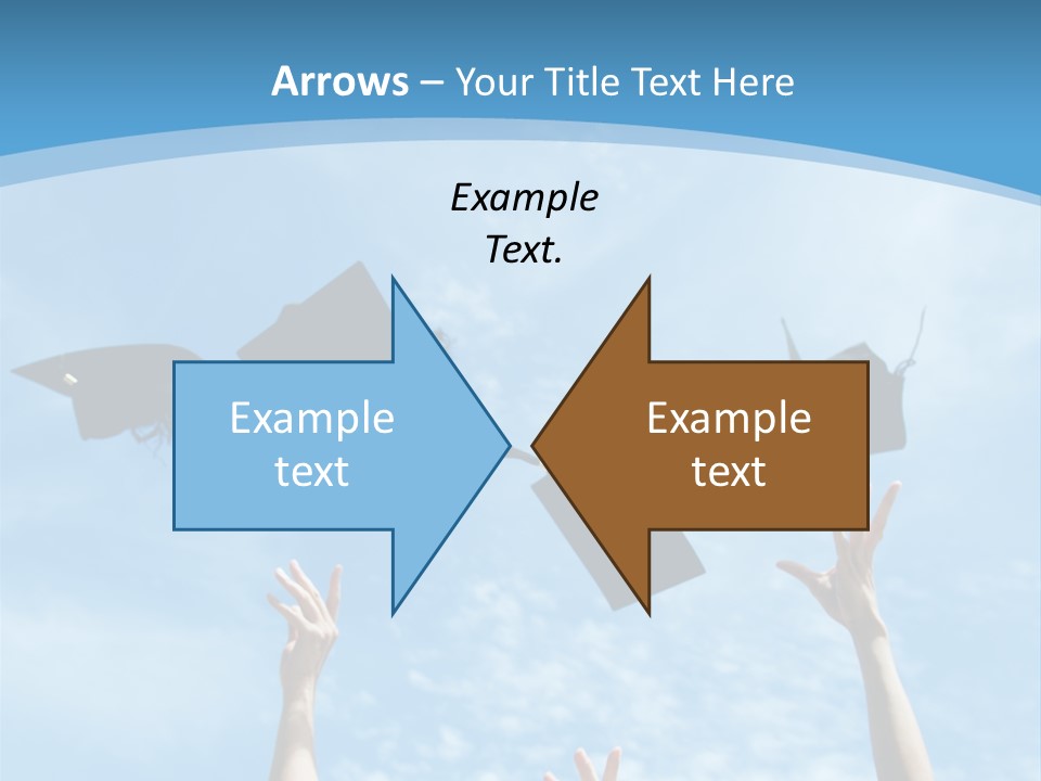 A Group Of Graduates Throwing Their Caps In The Air PowerPoint Template