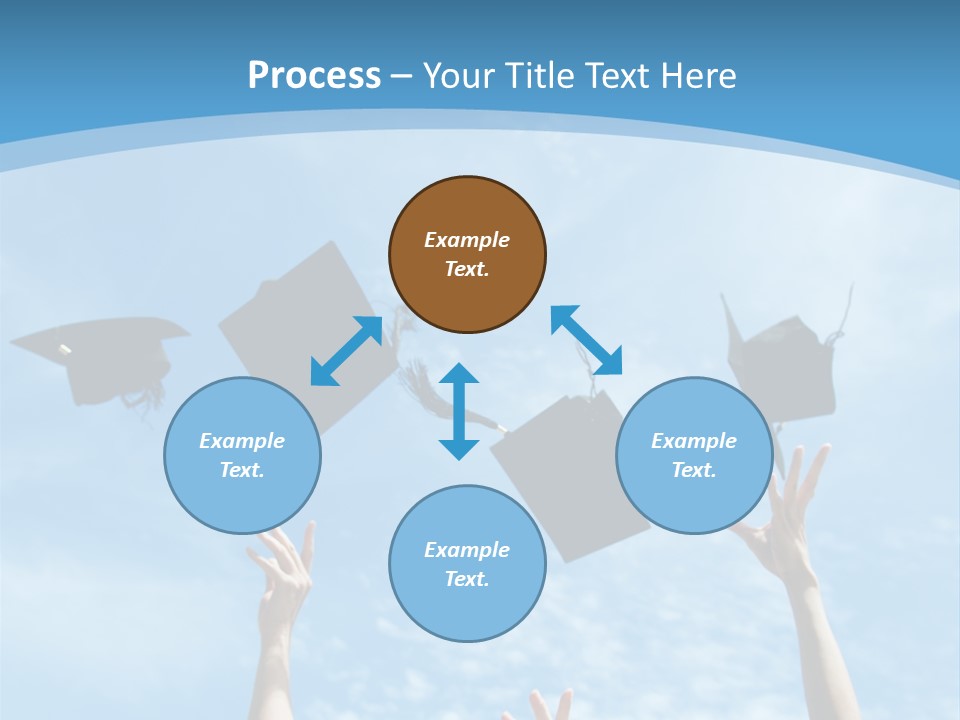 A Group Of Graduates Throwing Their Caps In The Air PowerPoint Template