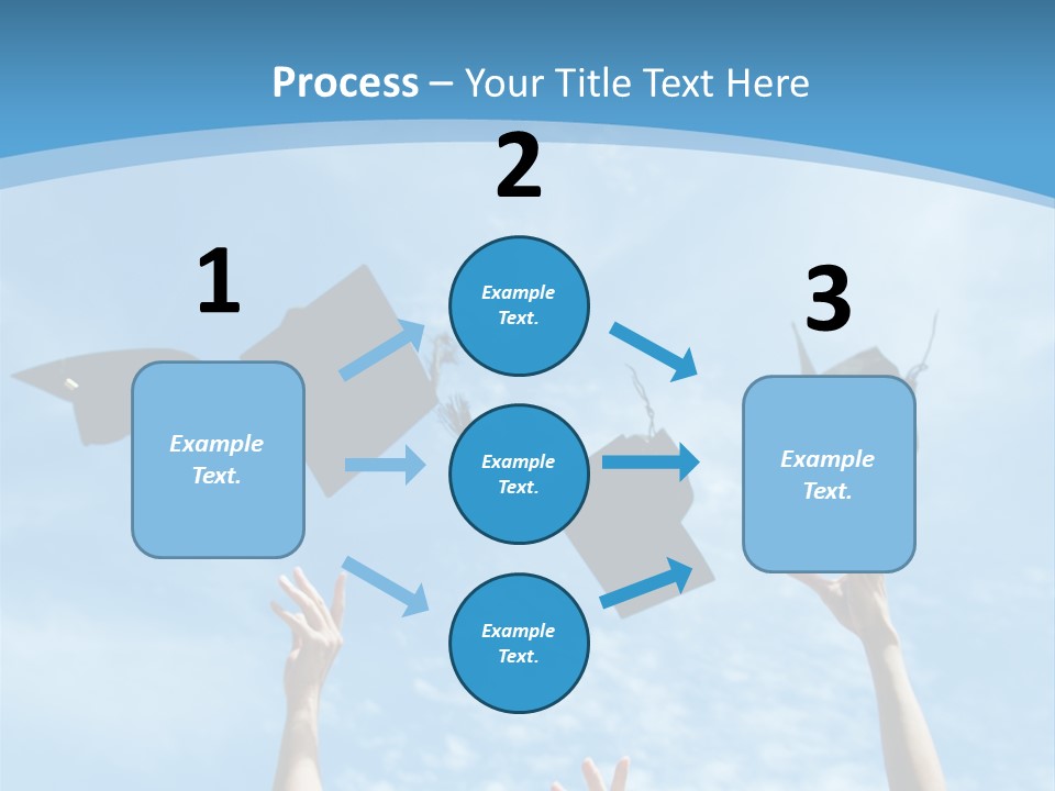 A Group Of Graduates Throwing Their Caps In The Air PowerPoint Template
