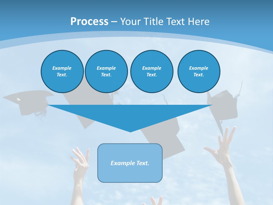 A Group Of Graduates Throwing Their Caps In The Air PowerPoint Template