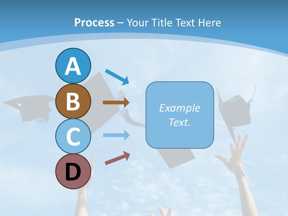 A Group Of Graduates Throwing Their Caps In The Air PowerPoint Template
