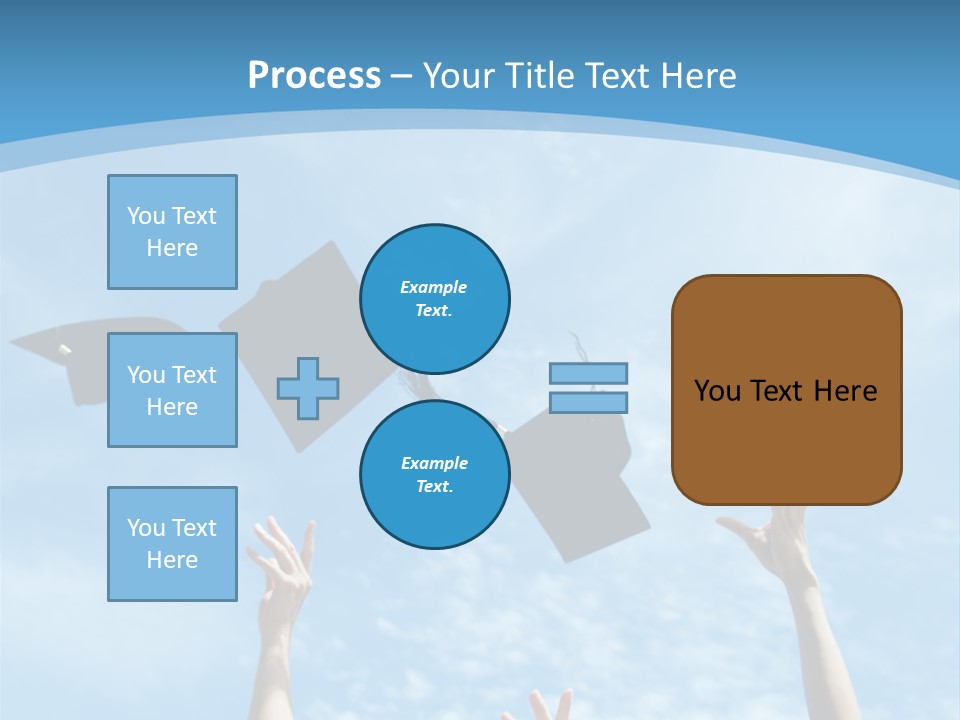A Group Of Graduates Throwing Their Caps In The Air PowerPoint Template