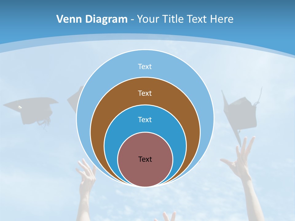 A Group Of Graduates Throwing Their Caps In The Air PowerPoint Template