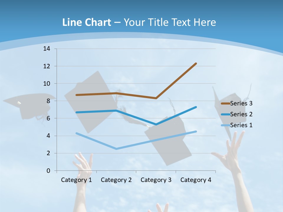 A Group Of Graduates Throwing Their Caps In The Air PowerPoint Template
