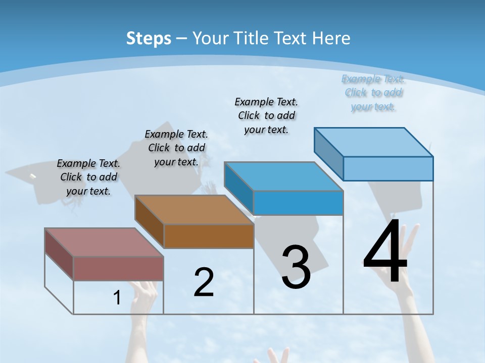 A Group Of Graduates Throwing Their Caps In The Air PowerPoint Template