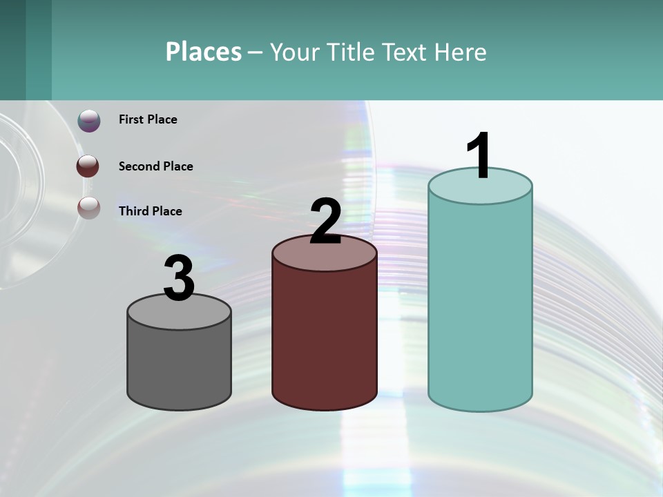 A Cd With A Blurry Image Of A Disc On Top Of It PowerPoint Template
