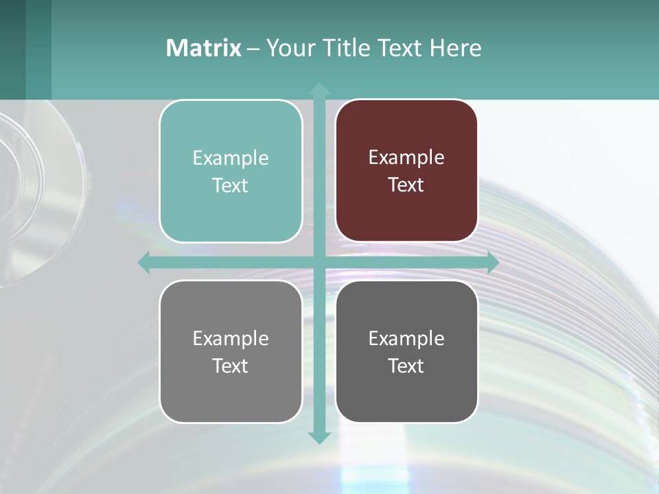 A Cd With A Blurry Image Of A Disc On Top Of It PowerPoint Template