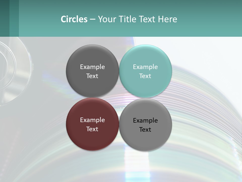 A Cd With A Blurry Image Of A Disc On Top Of It PowerPoint Template