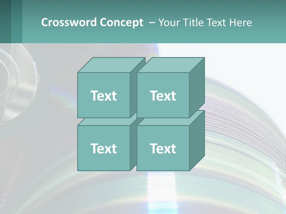 A Cd With A Blurry Image Of A Disc On Top Of It PowerPoint Template