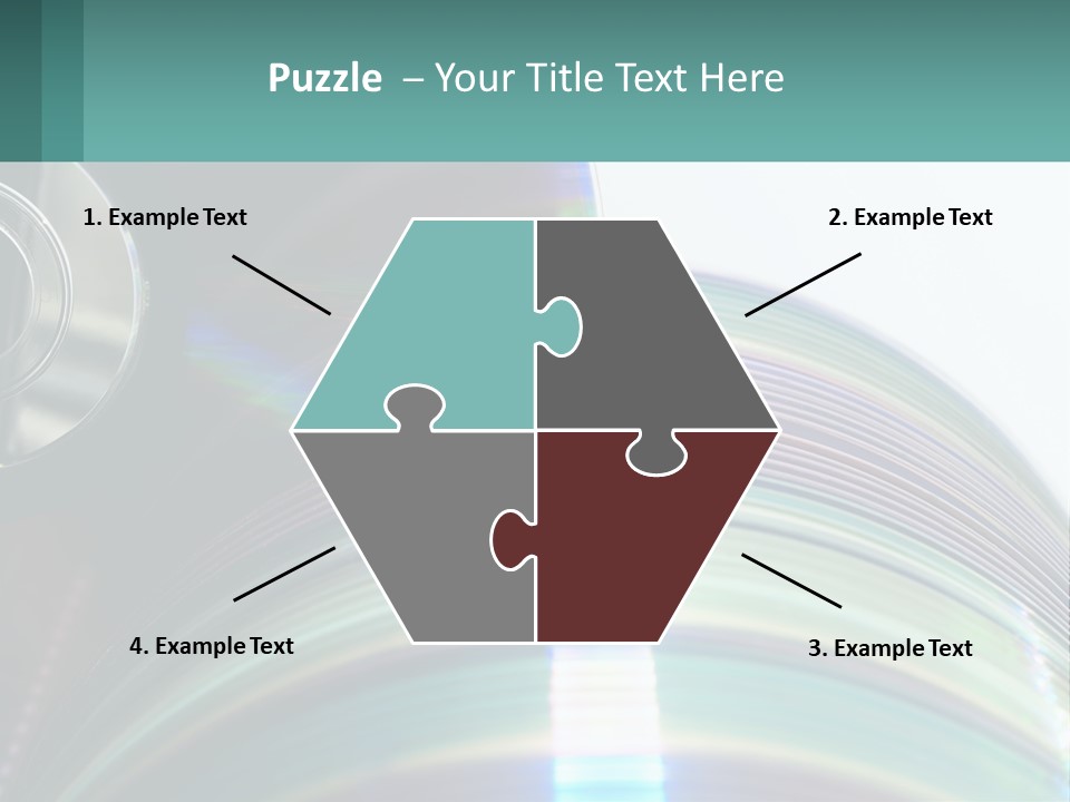 A Cd With A Blurry Image Of A Disc On Top Of It PowerPoint Template