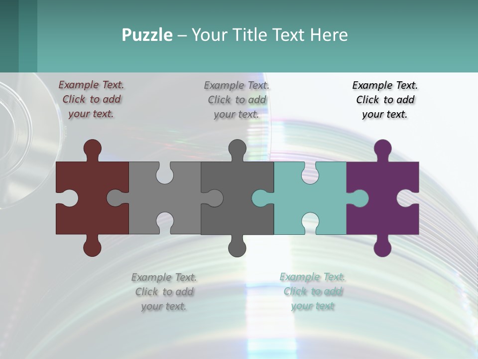 A Cd With A Blurry Image Of A Disc On Top Of It PowerPoint Template