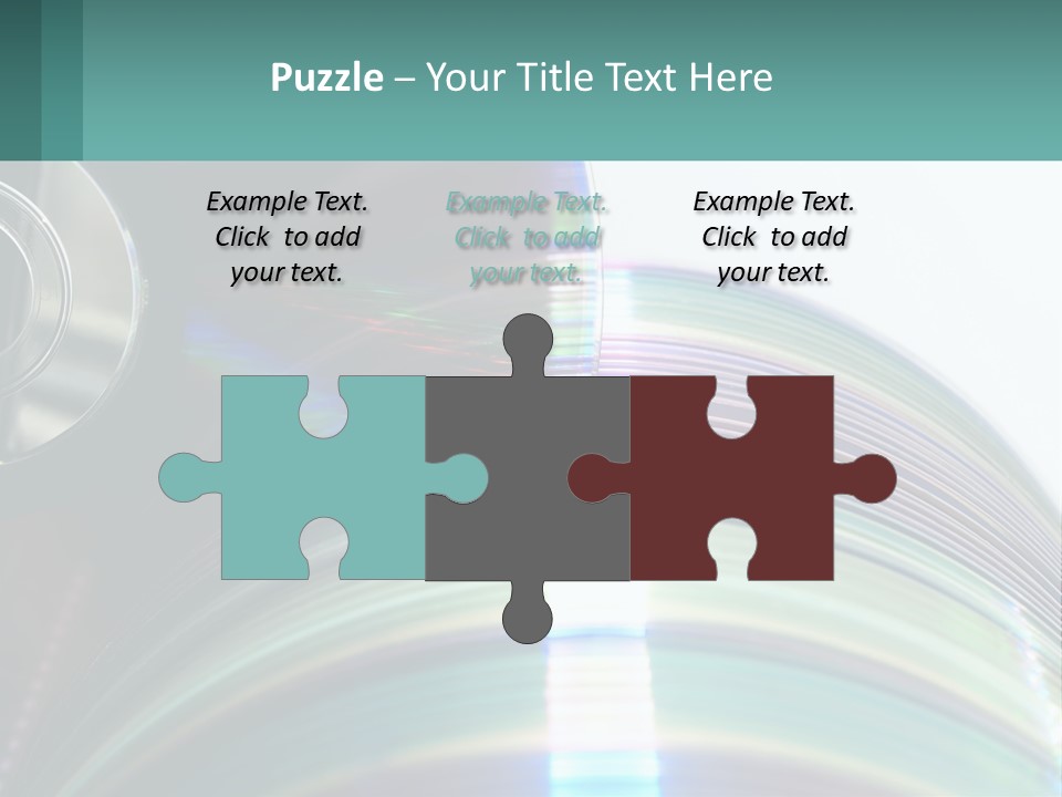 A Cd With A Blurry Image Of A Disc On Top Of It PowerPoint Template