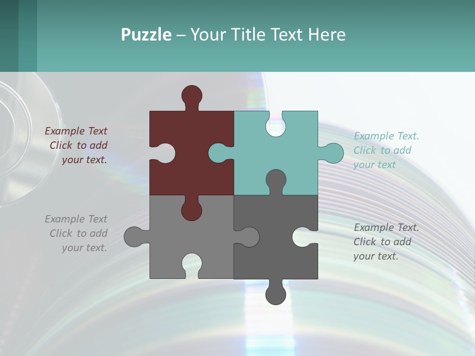 A Cd With A Blurry Image Of A Disc On Top Of It PowerPoint Template