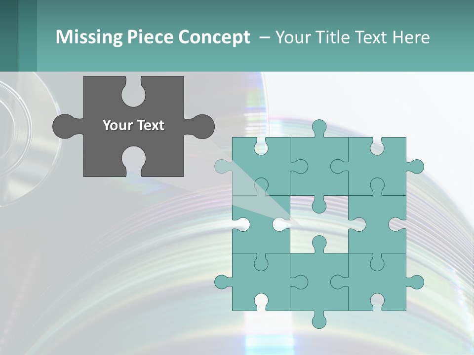 A Cd With A Blurry Image Of A Disc On Top Of It PowerPoint Template