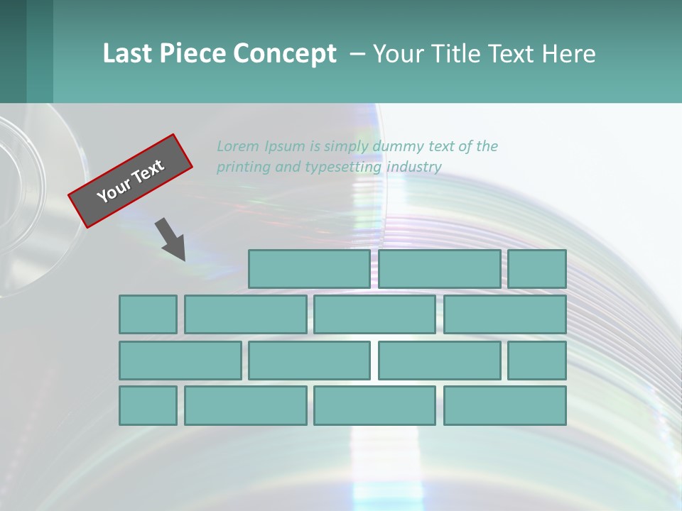 A Cd With A Blurry Image Of A Disc On Top Of It PowerPoint Template