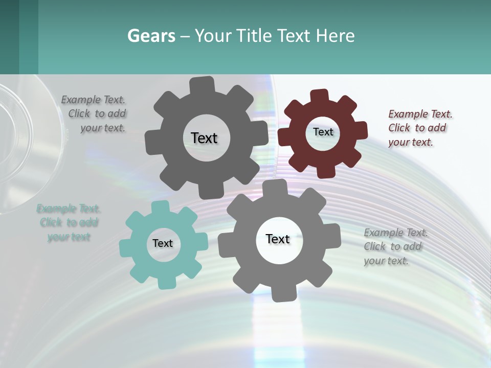 A Cd With A Blurry Image Of A Disc On Top Of It PowerPoint Template