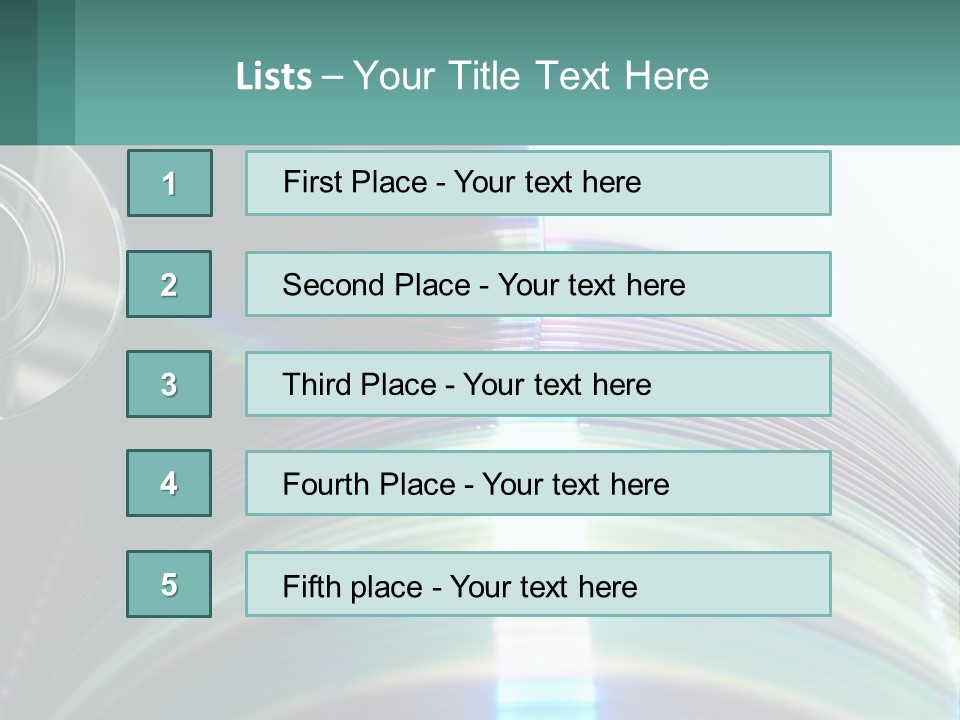 A Cd With A Blurry Image Of A Disc On Top Of It PowerPoint Template