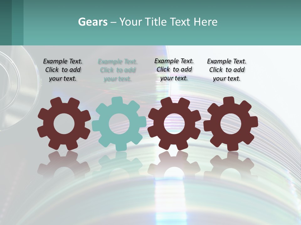 A Cd With A Blurry Image Of A Disc On Top Of It PowerPoint Template