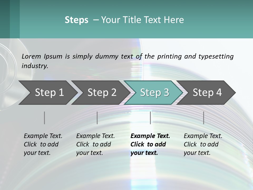A Cd With A Blurry Image Of A Disc On Top Of It PowerPoint Template