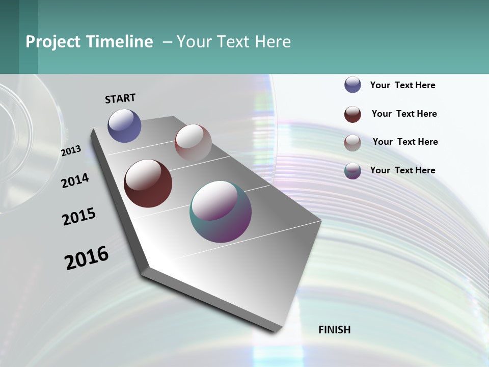 A Cd With A Blurry Image Of A Disc On Top Of It PowerPoint Template
