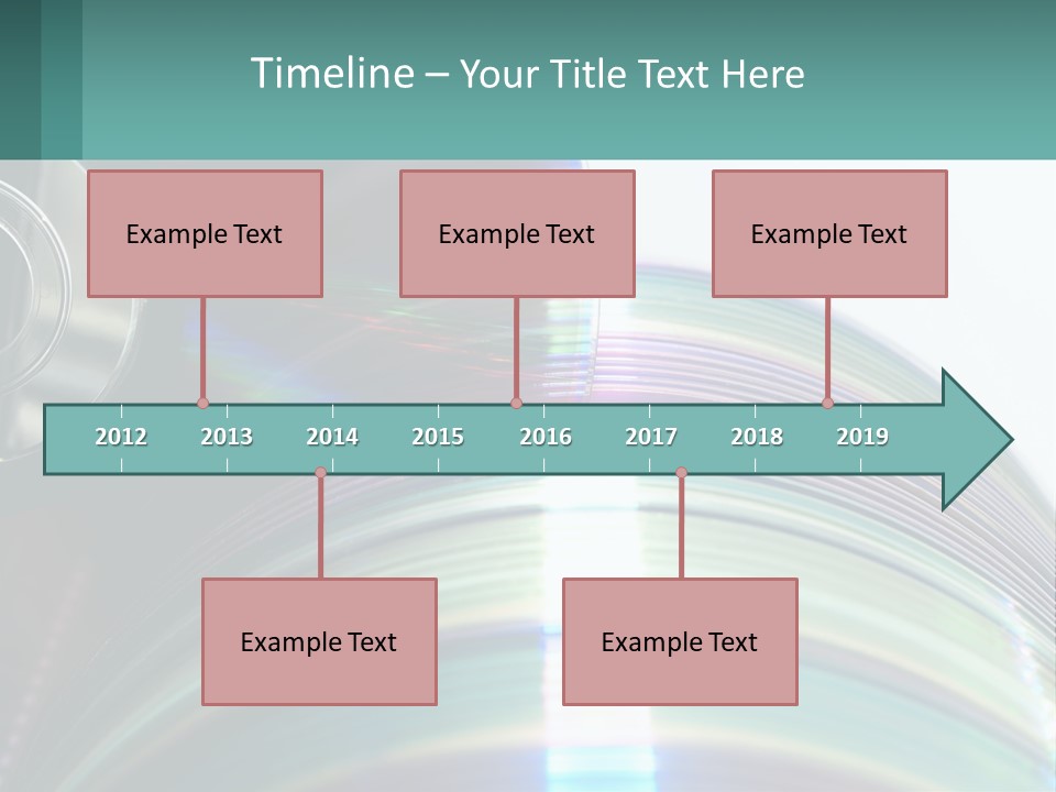 A Cd With A Blurry Image Of A Disc On Top Of It PowerPoint Template