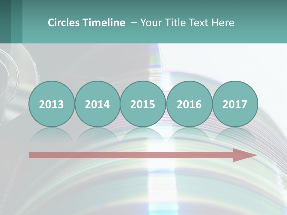 A Cd With A Blurry Image Of A Disc On Top Of It PowerPoint Template