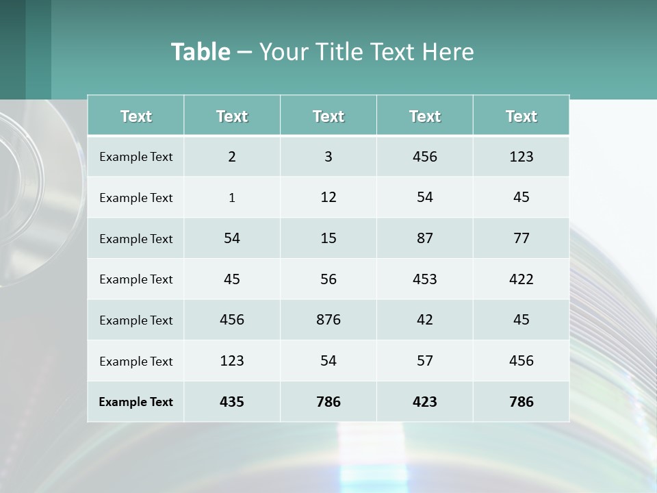 A Cd With A Blurry Image Of A Disc On Top Of It PowerPoint Template