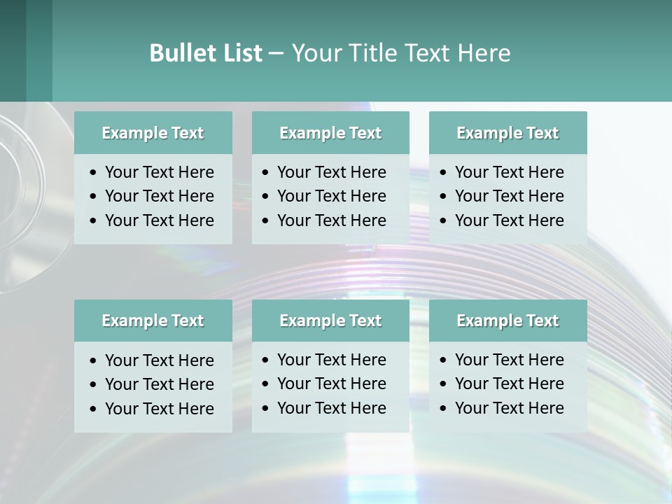 A Cd With A Blurry Image Of A Disc On Top Of It PowerPoint Template