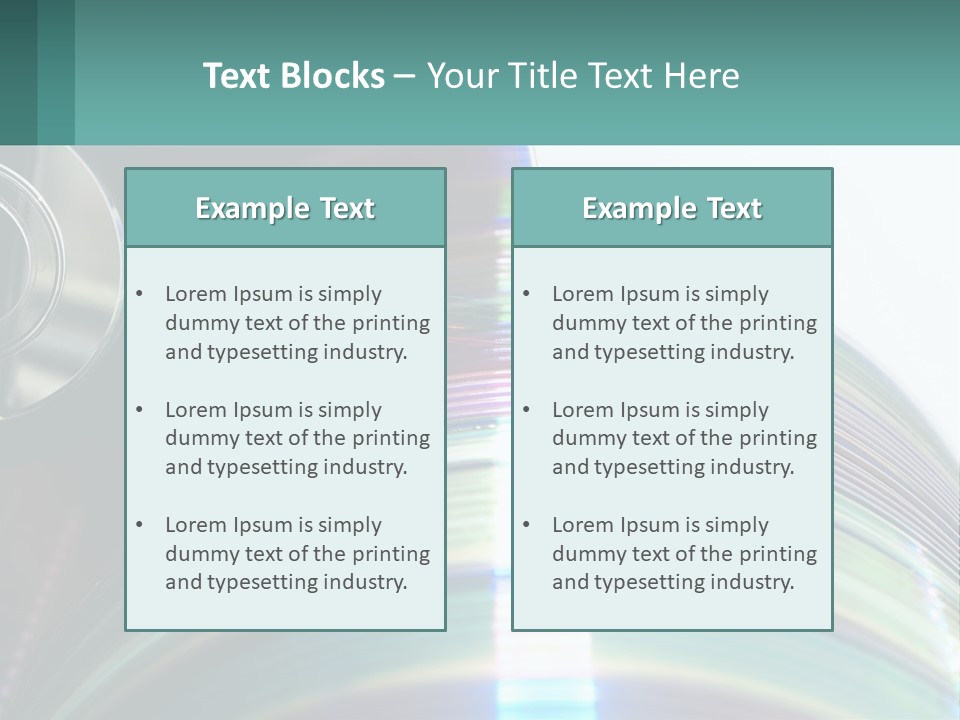 A Cd With A Blurry Image Of A Disc On Top Of It PowerPoint Template