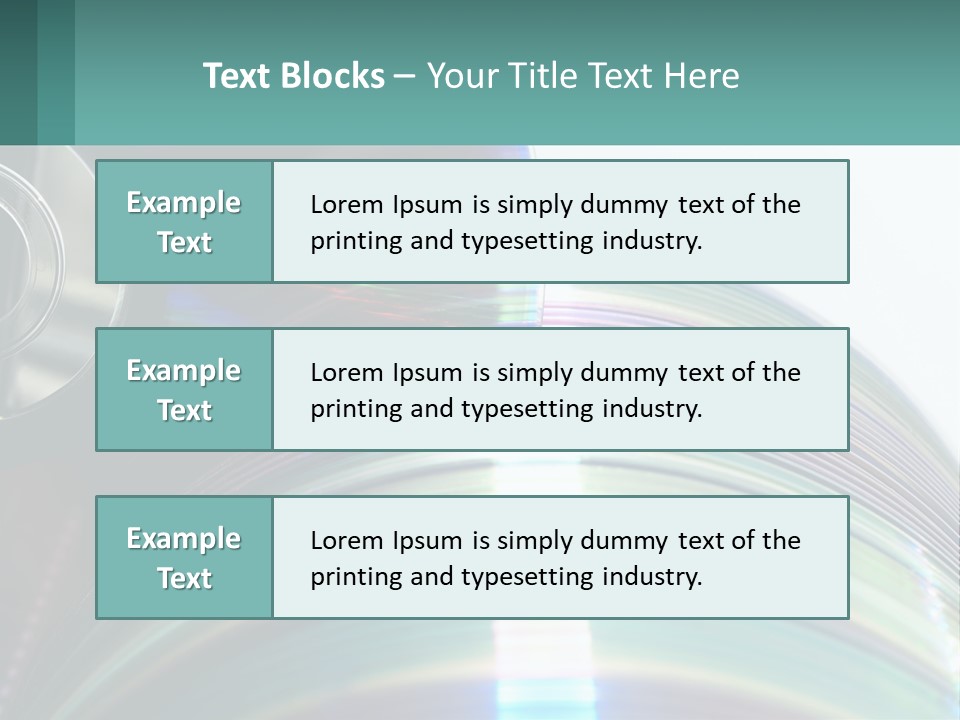 A Cd With A Blurry Image Of A Disc On Top Of It PowerPoint Template
