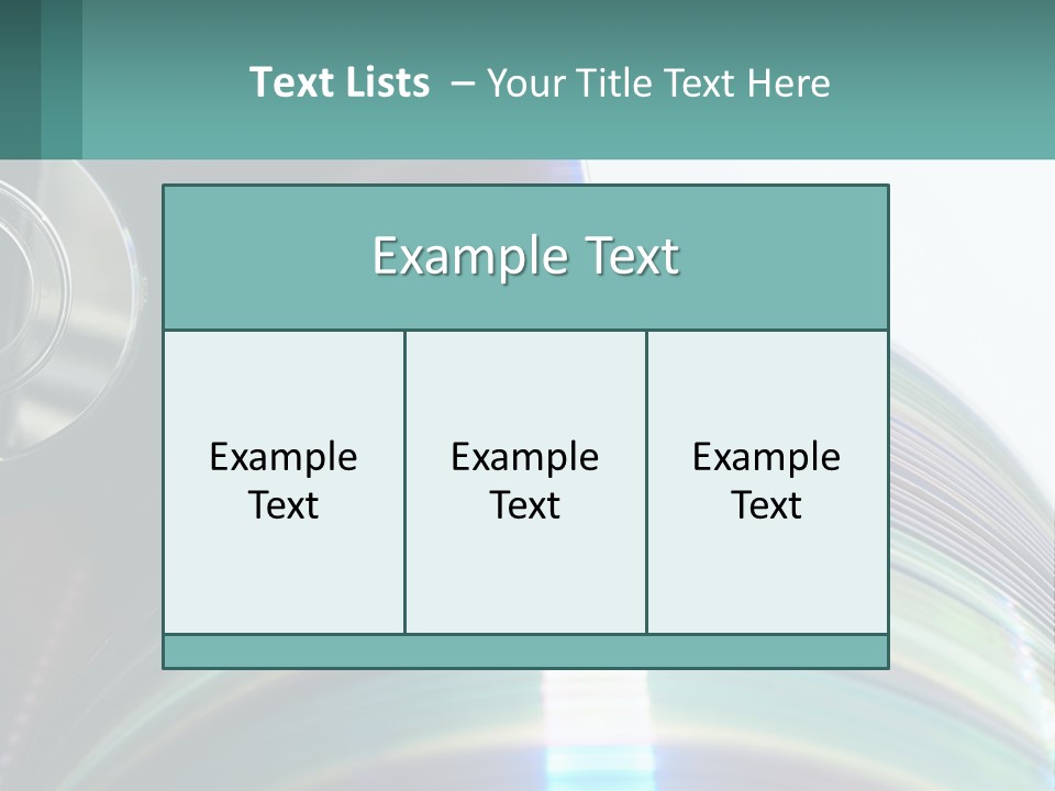 A Cd With A Blurry Image Of A Disc On Top Of It PowerPoint Template