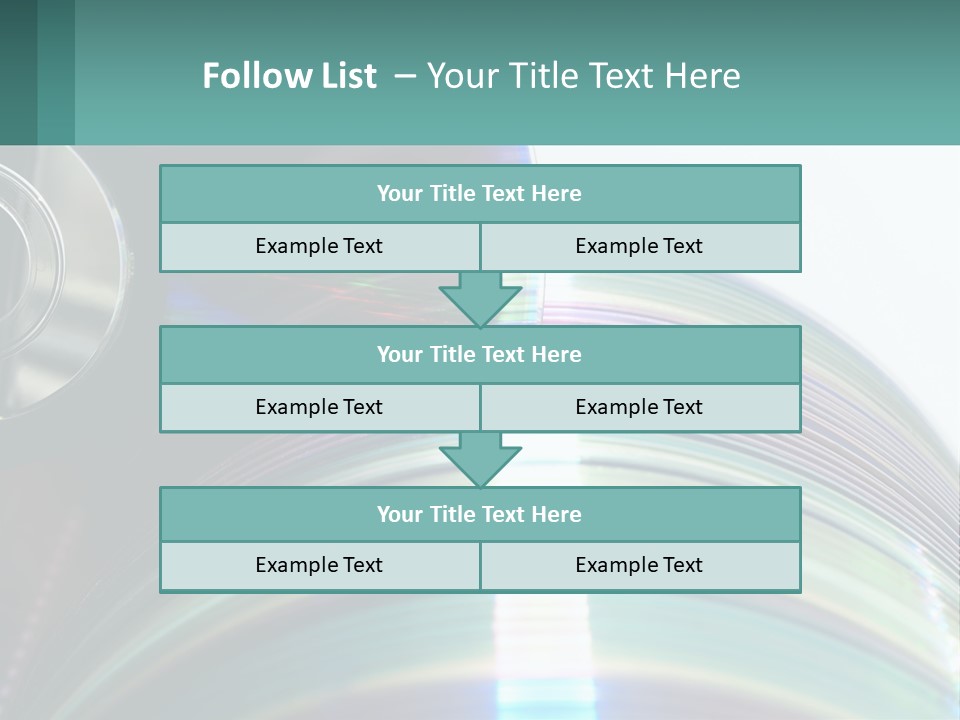 A Cd With A Blurry Image Of A Disc On Top Of It PowerPoint Template