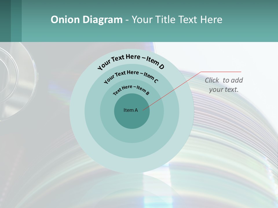 A Cd With A Blurry Image Of A Disc On Top Of It PowerPoint Template