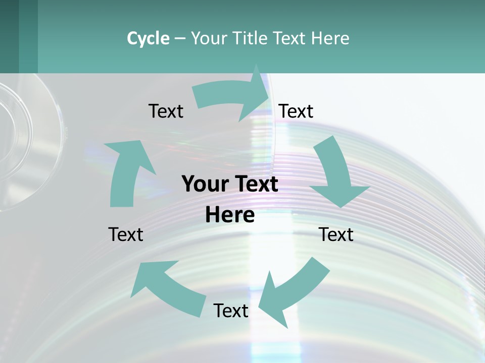 A Cd With A Blurry Image Of A Disc On Top Of It PowerPoint Template