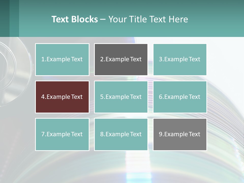 A Cd With A Blurry Image Of A Disc On Top Of It PowerPoint Template