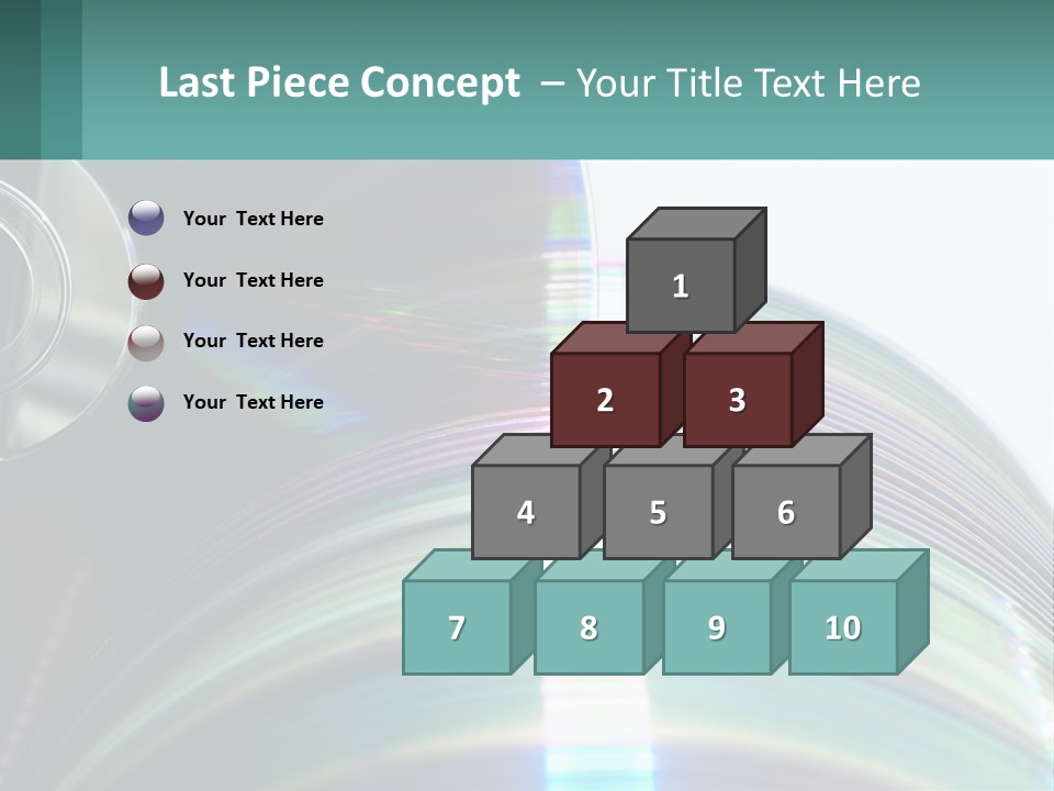 A Cd With A Blurry Image Of A Disc On Top Of It PowerPoint Template