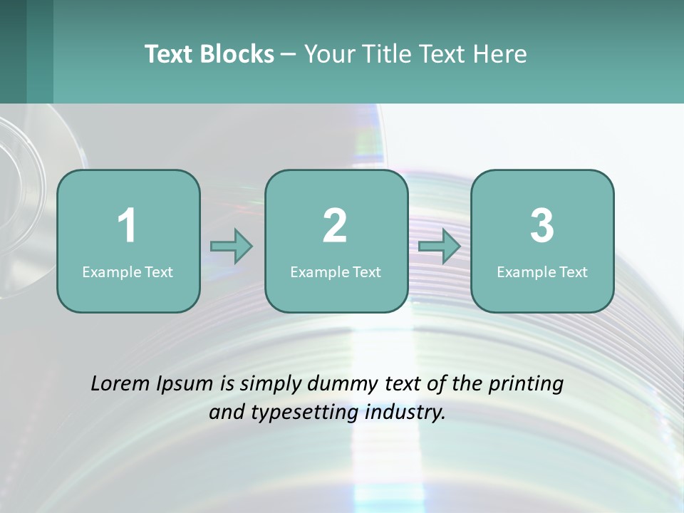 A Cd With A Blurry Image Of A Disc On Top Of It PowerPoint Template