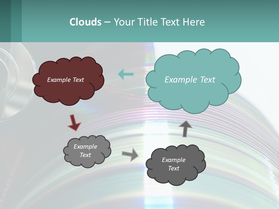 A Cd With A Blurry Image Of A Disc On Top Of It PowerPoint Template