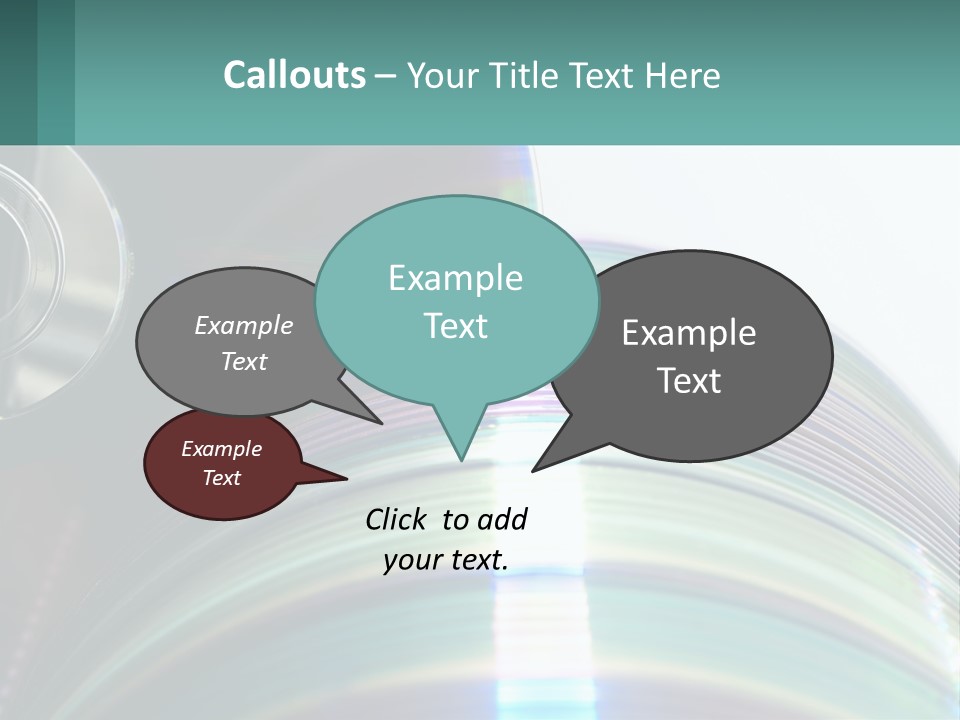 A Cd With A Blurry Image Of A Disc On Top Of It PowerPoint Template